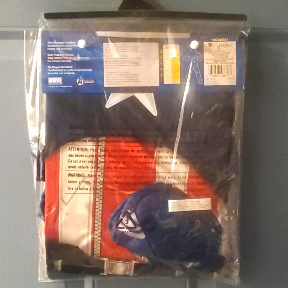 New! Marvel Captain America costume size S (4-6) - Picture 2 of 4